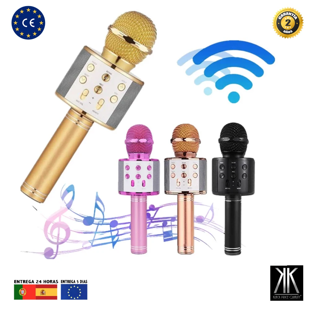 Karaoke Microfono Inalambrico Bluetooth con Altavoz para Cantar la Voz ot Cantantes Profesional Universal