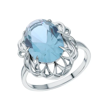 

Silver ring with tourmaline imitation sunlight sample 925