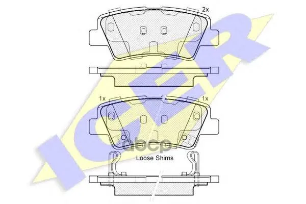 181976_колодки Дисковые Задние! Kia Soul 1.6i/Crdi 09, Hyundai Sonata V 2.0ti/Crdi 05 Icer 181976 Icer арт. 181976