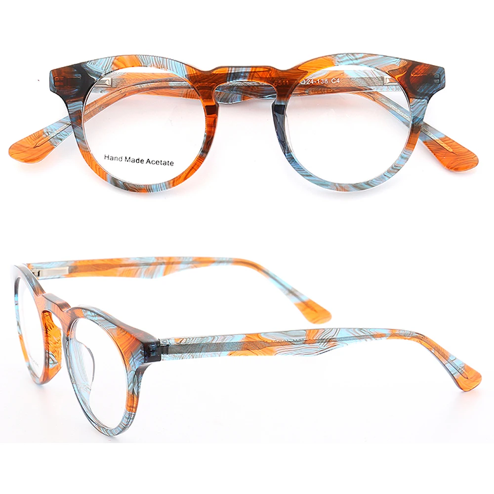 Women small Round Eyeglass Frame Men Optical Glasses frames Tortoise Shell Prescription Spectacles Brown Orange Retro Eyewear | Аксессуары