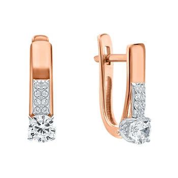 

Silver earrings with cubic zirconia sunlight sample 925 test