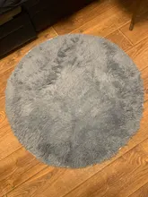 Round Rug Carpets Living-Room-Decor Modern-Mats Bedroom Faux-Fur Fluffy Shaggy-Area Long