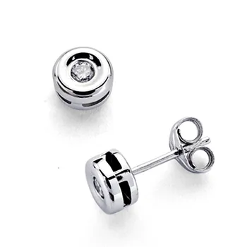 

Earrings 18k White Gold 2 sparkling diamond 0,04ct [7397]