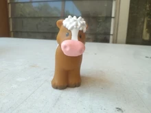 Figuras de Fisher para niños, mini personas, animales del zoo, ballena, león, juguetes de figuras de personajes animados, regalo de Navidad, 1 ud.