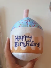 Dog-Toy Cupcake Chew Stuffed Interactive Plush-Birthday Squeaky Bite-Resistant Soft Cute