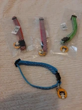 Pet-Collars Head-Pattern-Accessories Reflective Cats Buckles Pendants Adjustable Nylon