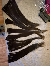 Leeons-extensiones de cabello con Clip 6H/613 #, conjunto de 6 unidades, 16 pinzas, cabeza completa, 55Cm, postizos de fibra sintética recta