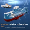 Mini RC Submarine 0.1m/s Speed Remote Control Boat Waterproof Diving Toy Simulation Model Gift for Kids Boys Girls New Year Gift 1
