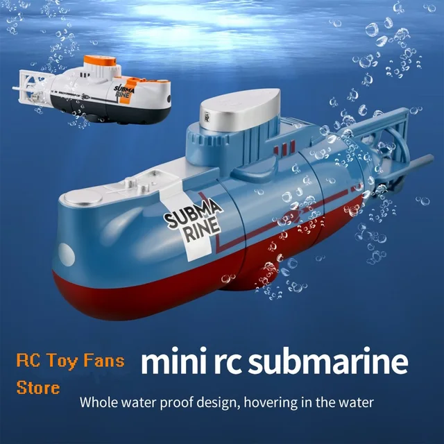 Mini RC Submarine 0.1m/s Speed Remote Control Boat Waterproof Diving Toy Simulation Model Gift for Kids Boys Girls New Year Gift 1