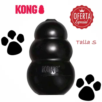 

KONG Extreme Small Juguete para Perros de Caucho Natural Extrarresistente Rellaneble con Snacks Color Negro Bota Imprevisible