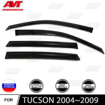 

Window deflectors for Hyundai Tucson 2004~2009 car styling wind deflector guard auto vent visor rain guards cover decor