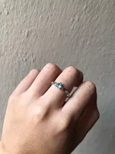 Huitan-Anillo de corazón sencillo para mujer, anillos de dedo bonitos para mujer, regalo de cumpleaños romántico para novia, joyería de piedra circonio de moda