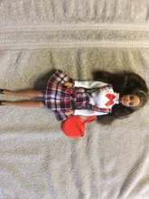 Skirt Wear-Accessories Outfit Wave-Point-Dress Grid Daily Barbie-Doll Fashion Casual