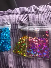 Letras holográficas de resina epoxi con purpurina gruesa, letras gruesas, lentejuelas mezcladas, alfabeto, 5 colores, 2g por