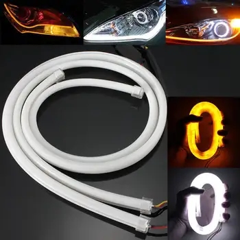 

CARALL LN608WY Kit Neon tube Led strip car 60cm X2 Bicolor flexible arrow sequential orange and DRL daytime running light bianc