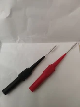 Aguja de perforación de aislamiento, multímetro no destructivo, sondas de prueba, rojo/Negro, 30V-60V, para enchufe de plátano, 2 uds.