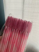 Varita de máscara para cejas, cepillo Spoolie, 50 unidades/juego, venta al por mayor, varitas desechables para pestañas, cepillo para la extensión de pestañas