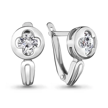 

AQUAMARINE earrings with cubic zirconia, silver 925