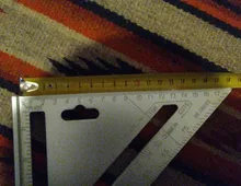 Regla triangular de aleación de aluminio de 7 pulgadas, regla métrica cuadrada para medir velocidad, herramientas para enmarcar medidores