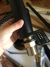 Bathroom Basin Faucets Sink-Tap Mixer Tap-One-Hole Black Golden-Water Cold/hot POIQIHY