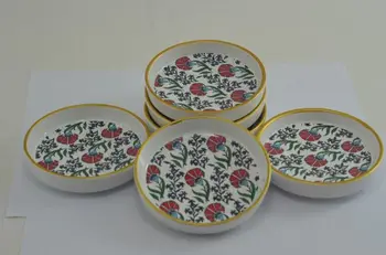 

(SET OF 6) Gift set Authentic Turkish Porcelain Tea Saucer