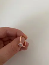 Clásico seis garra anillo de Color dorado AAA Austria anillos de boda con cristal para novia regalo de Navidad joyería de las mujeres, anillo de compromiso