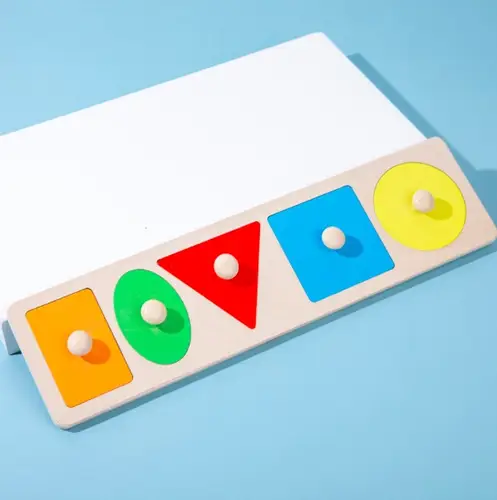 Montessori Toy Wooden Grasp Board Geometric Shape Educational Color Sorting Math Puzzle Preschool Learning Game Baby Kids Gift - Image 7