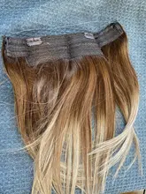 VeSunny línea de pescado de Halo extensiones de cabello humano Real de una pieza de hilo Invisible de la trama del pelo con dos Clips hecha a máquina del pelo Remy