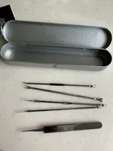 De acero inoxidable acné Facial Blackhead removedor de agujas Extractor comedón, mancha, espinilla Kit de eliminación de doble cara cabeza de herramienta de cuidado