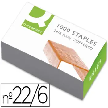 

Staples q-connect n ° 22/6 -cobreadas-box of 1000 19804-KF01279