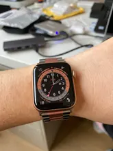 Correa de acero inoxidable para apple watch, pulsera de 44mm, serie Iwatch 5 4 3 2 1, accesorios de 38MM, 40MM, 42MM