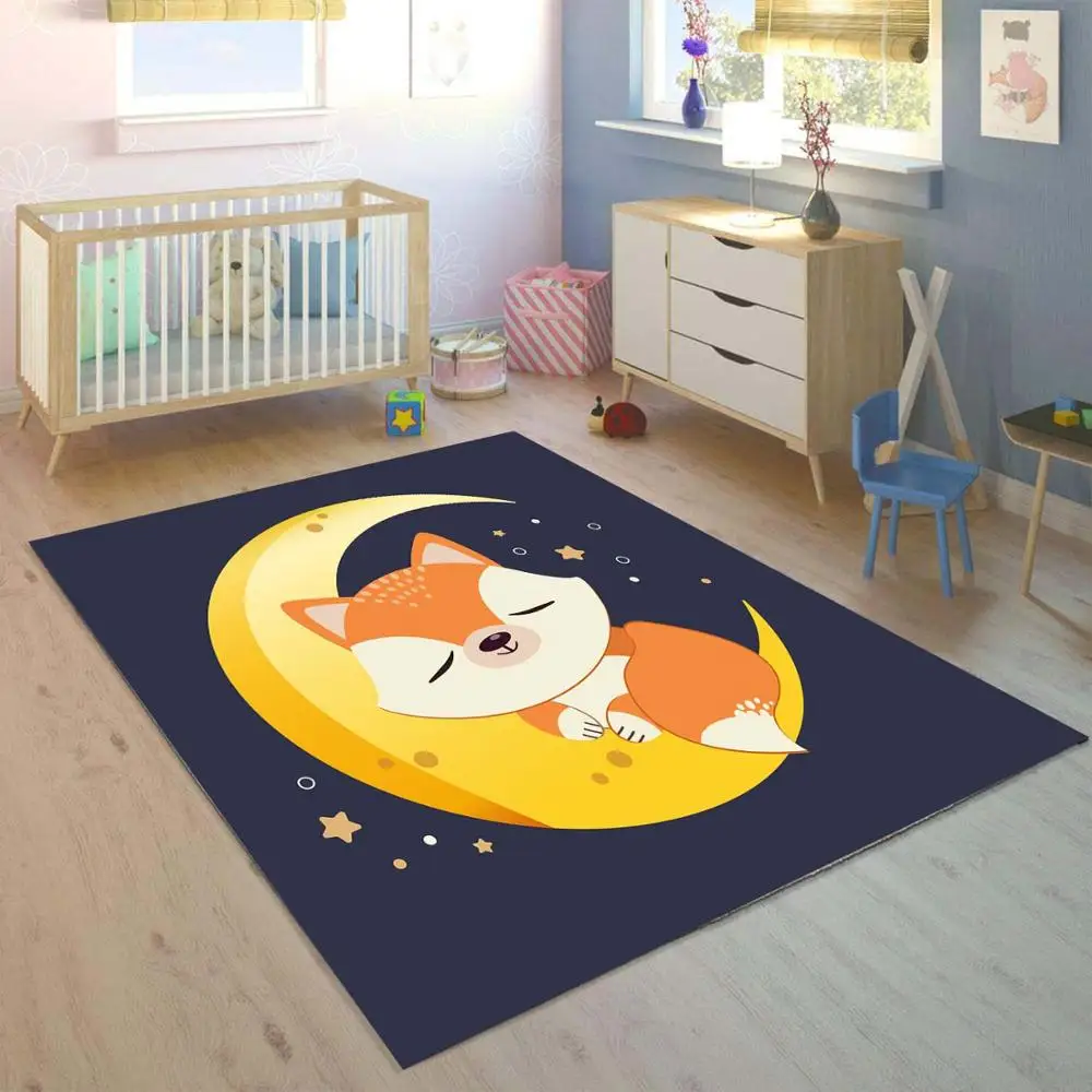 The Rug House Nursery Style Elephant Moon and Stars Kids Baby Room The Rug House Nursery Style Elephant Moon and Stars Kids Baby Room