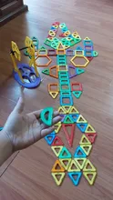 Accesorios de bloques de construcción magnético para niños, juguetes mágneticos de tamaño grande para crear construcciones, diseño educativo, de plastico apto para niños