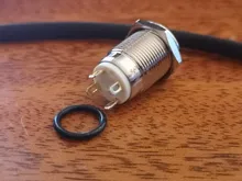 Interruptor de botón de Metal LED para reinicio de PC, reinicio de PC de 12/16/19/22mm, con Cable de placa base de 60cm, impermeable, para ordenador de 3-6v