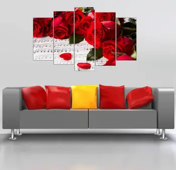 

Red Rose Musical Note 5 Piece Mdf Table