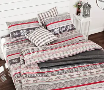 

Bed linen cotton 100%, flannel, ADT "Norwegian pattern"