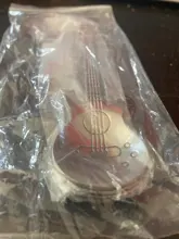 Cucharillas de café de guitarra, 4 Uds cucharas de café musicales de acero inoxidable cucharas de mezcla cucharas cuchara de azúcar (Plata)