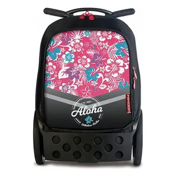 

School Rucksack with Wheels Nikidom XL ALOHA Flowers