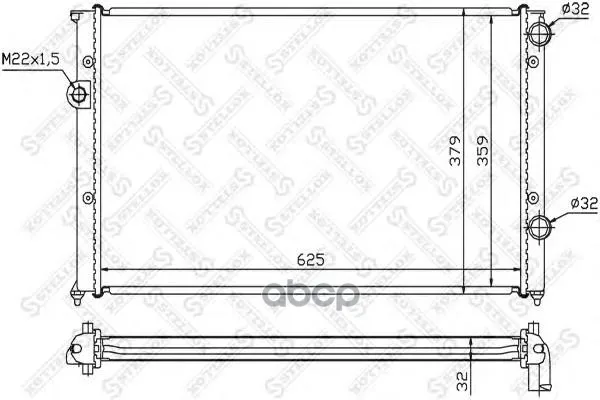 10-25009-Sx_радиатор Системы Охлаждения! Vw Passat 88 Stellox 1025009sx Stellox арт. 1025009SX