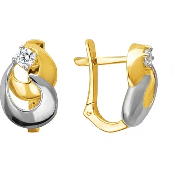 

Esthete earrings with 2 cubic zirconia in Yellow Gold