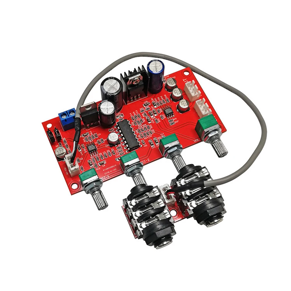 Taidacent Karaoke Board PT2399 Reverbe Circuit with AD828 Preamp Micphone Board Microphone Mixing Board for Electret Microphone