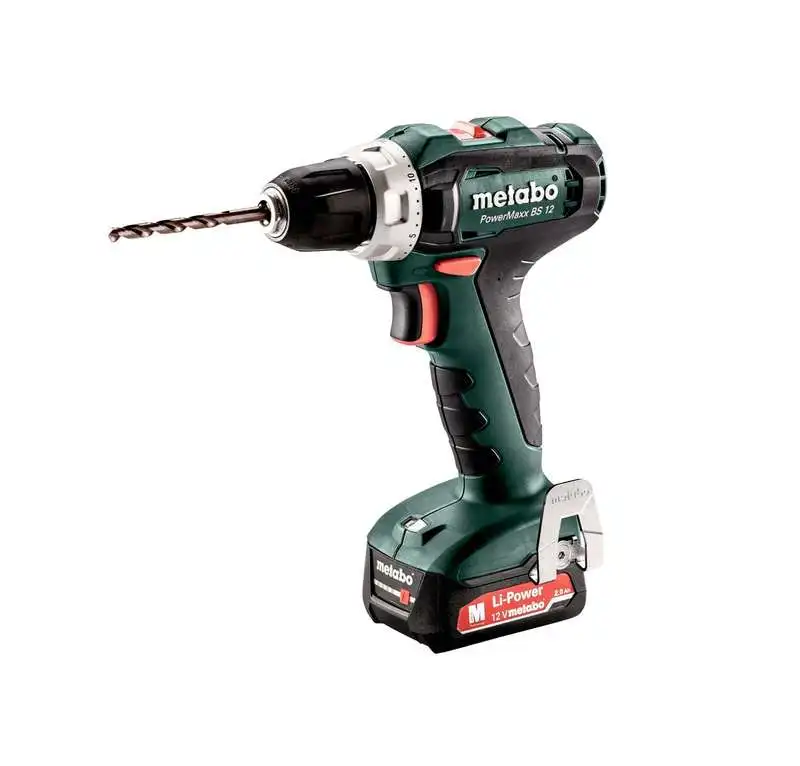 Дрель-шуруповерт аккумуляторная PowerMaxx BS 12 акк.шпв. 2х2А.ч Li-Ion упак. кейс Metabo 601036500 |