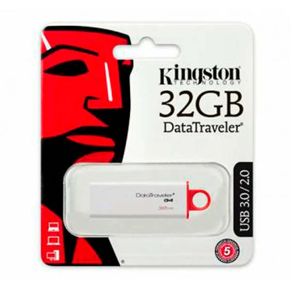 Флешка kingston FAELAP0240 DTIG4 32 GB USB 3,0 белый красный