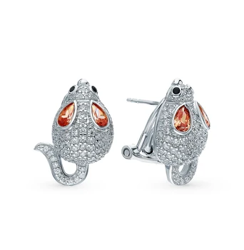 

Silver earrings with cubic zirconia sunlight sample 925