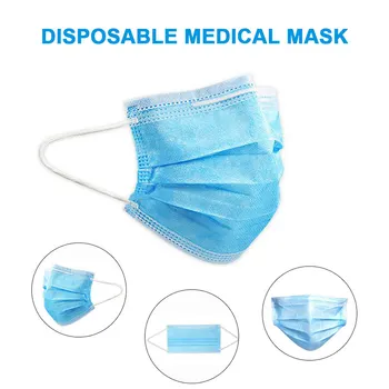 

50PCS Particle Respirator Dust Protection Disposable Facial Masks Safety Protective Mask of Elastic Ear Loop Dust Filter Goggle