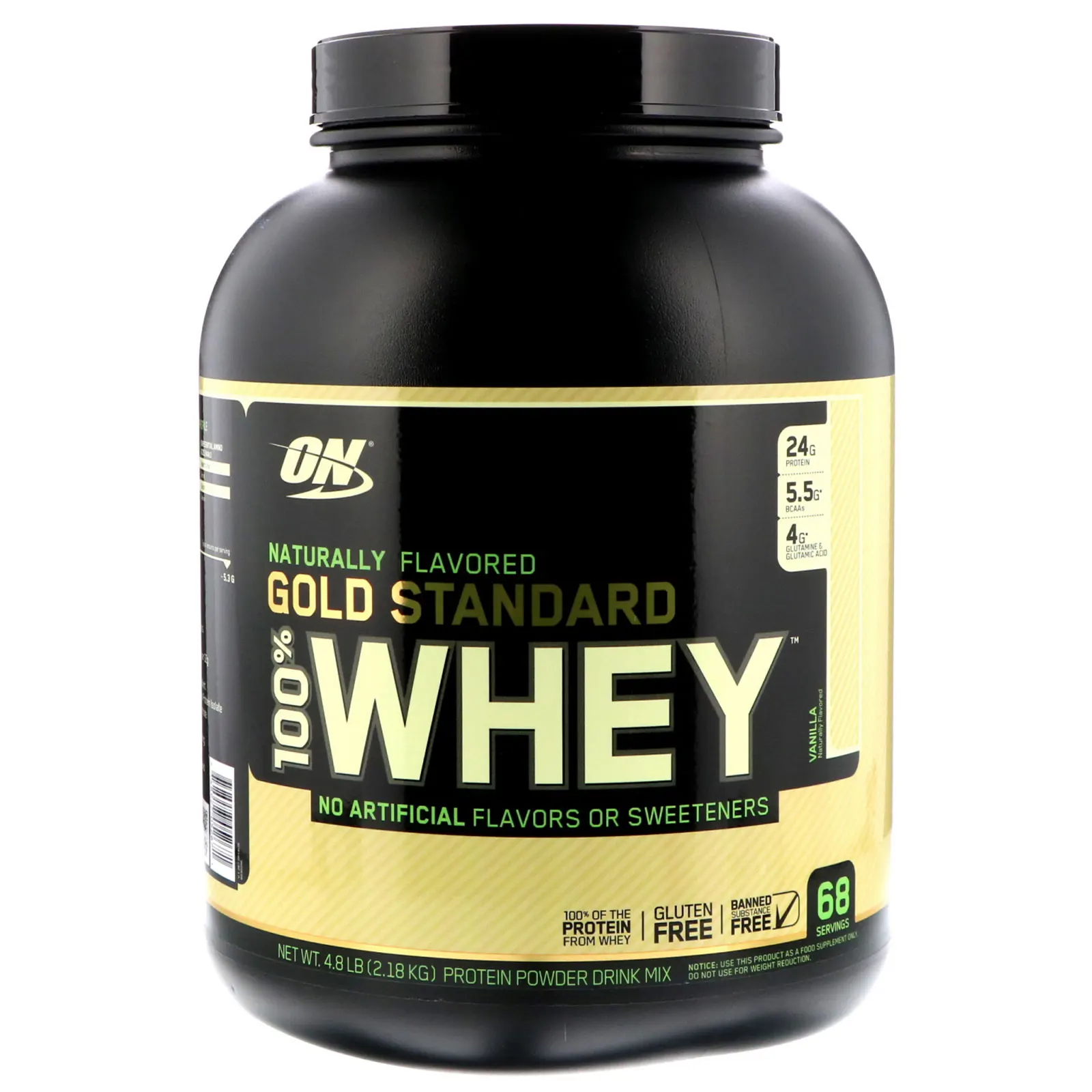 Протеин Optimum Nutrition 100% Whey Gold Standard Naturally Flavored (2178-2273 г) ваниль | Красота и здоровье