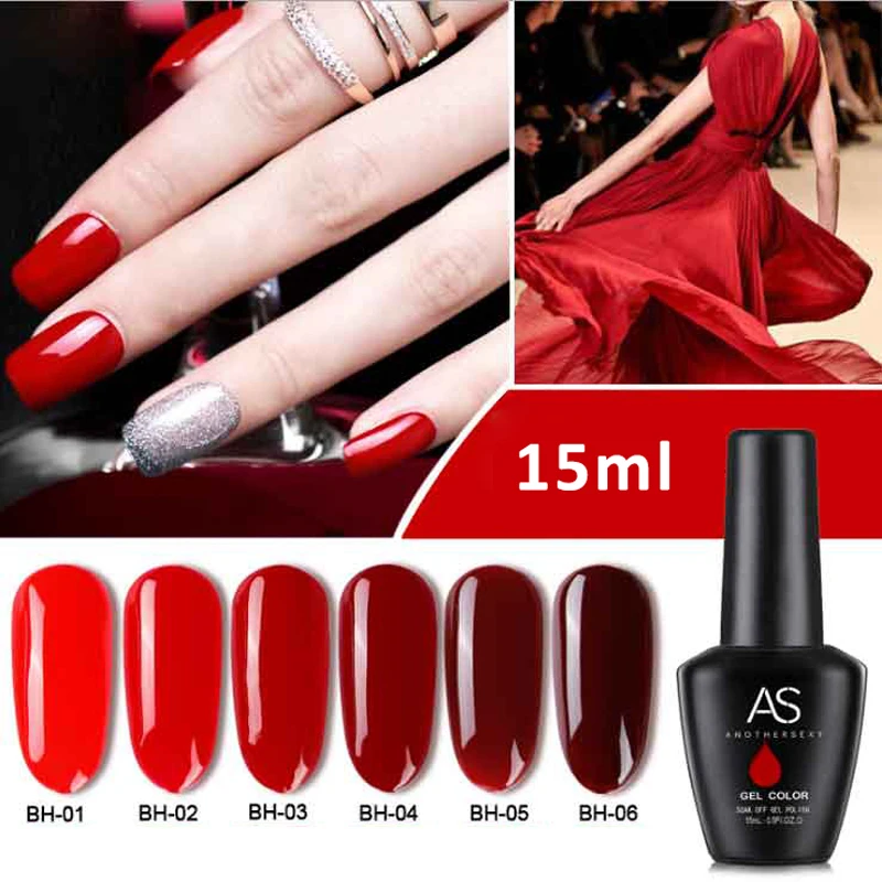 Red Series Color Gel Nail Polish UV LED Coat 15ml Bottle Varnish Paint  Colorful Manicure Nail Gel 6 Colors RED Large Volume _ - AliExpress Mobile