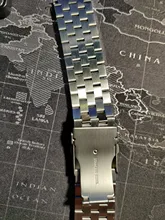 Correa de acero inoxidable para reloj de 18mm, 20mm, 22mm y 24mm para hombre y mujer, banda de Metal sólido cepillado para Gear S3, accesorios para reloj