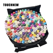30 40 60 80 168 цветов Touchfnew маркеры кисти ручки для рисования Перманентный маркер эскиз двойной кончик кисти ручка на масляной основе
