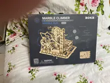 Assembly-Toy Building-Block-Kits Waterwheel Wooden Model Robotime Rokr Marble Run DIY